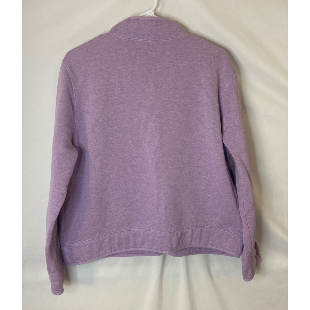 Laura Scott Lavender Button Front Sweatshirt Jack… - image 2